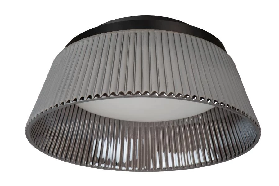 Lucide VIXI - Flush ceiling light - Ø 35 cm - LED Dim. - 1x17,6W 2900K - Smoke Grey - off